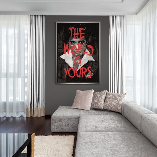 Tony Montana Wall Art, Al Pacino, Scarface Framed Poster
