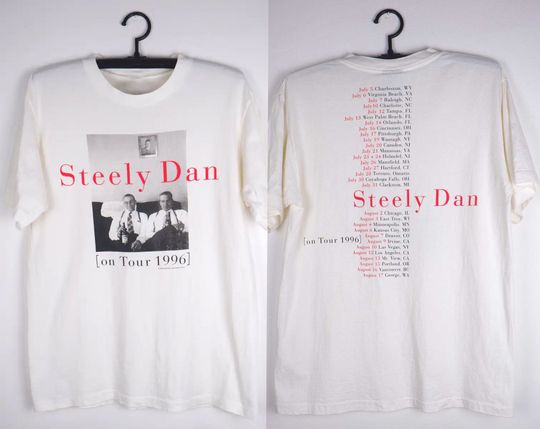 Steely Dan on Tour 1996 Unisex T-shirt, Steely Dan Rock Band 90s Tour Concert
