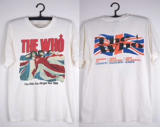 The Who Rock Band Music The Kids Are Alright Tour 1989 T-Shirt