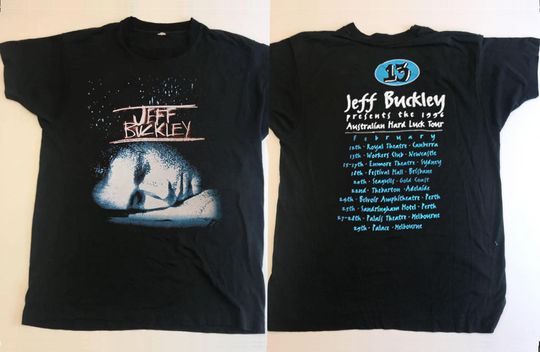 Vintage 1996 Jeff Buckley Hard Luck Tour T-Shirt, 90s Jeff Buckley Concert Tour T-Shirt