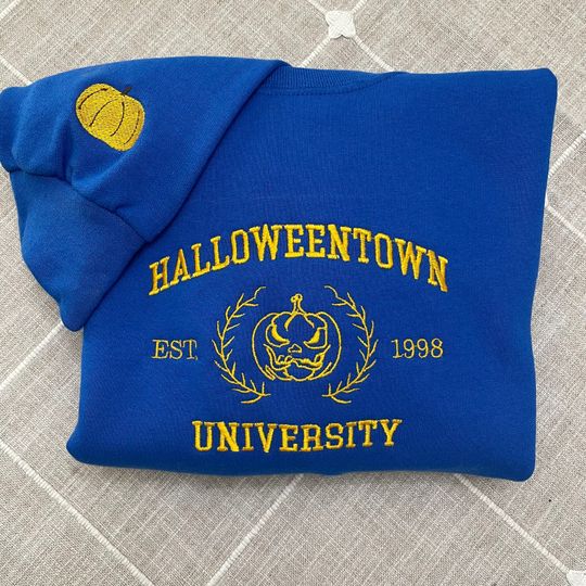Halloweentown University Embroidered| Y2K Style Embroidered Crewneck| Sweatshirt