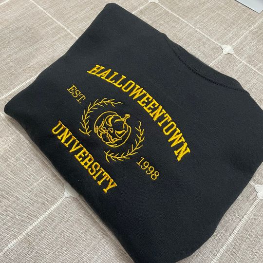 Halloweentown University Embroidered| Y2K Style Embroidered Crewneck| Sweatshirt