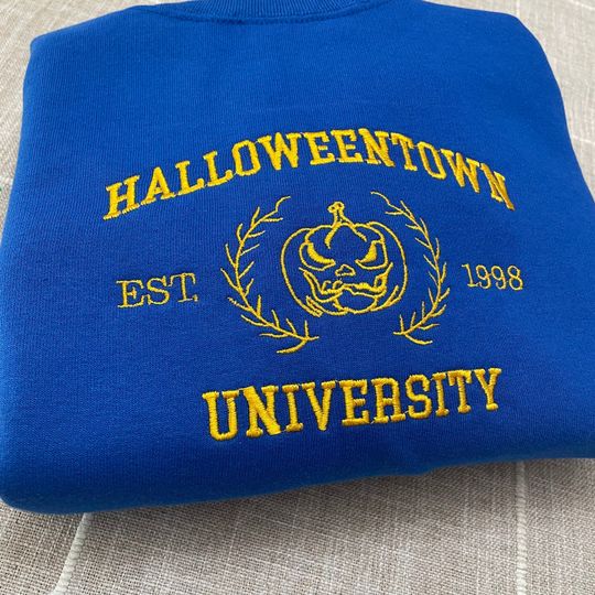 Halloweentown University Embroidered| Y2K Style Embroidered Crewneck| Sweatshirt