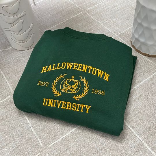 Halloweentown University Embroidered| Y2K Style Embroidered Crewneck| Sweatshirt
