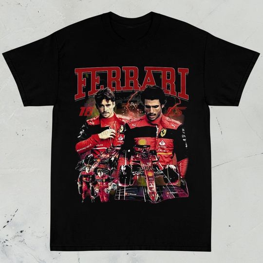 Charles Leclerc, Carlos Sainz racing 90s Vintage Shirt