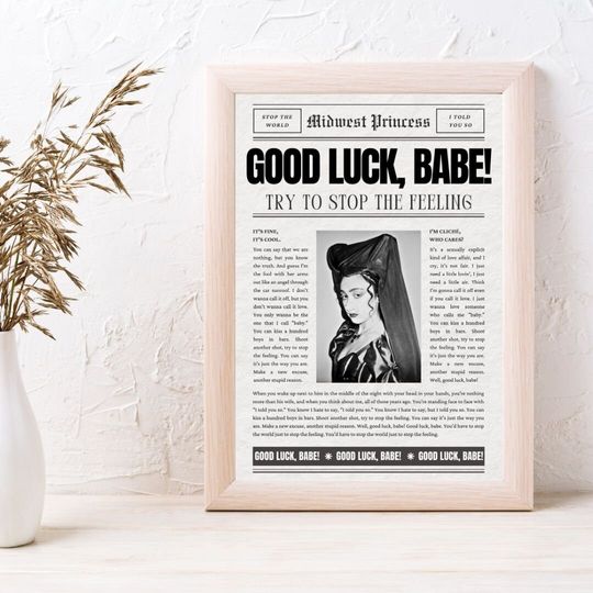 Good Luck, Babe Newspaper Chappell Roan Poster