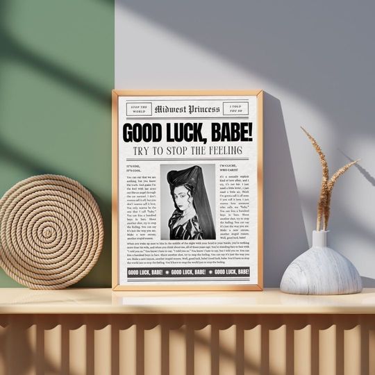 Good Luck, Babe Newspaper Chappell Roan Poster
