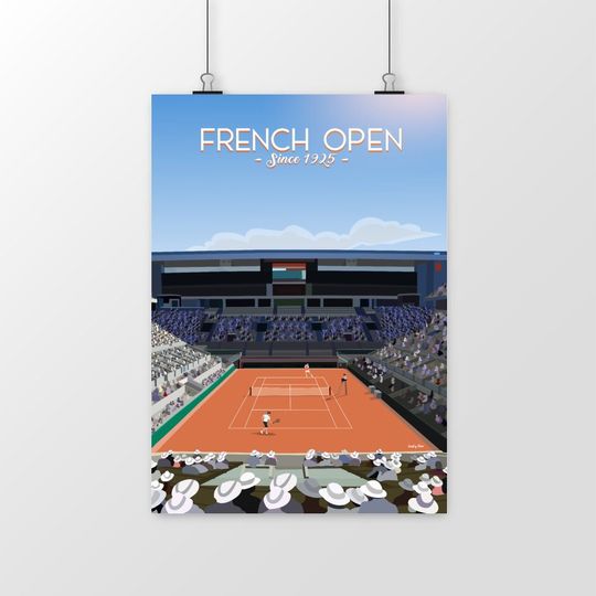 French open poster - Roland Garros tennis poster