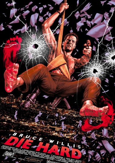 Die Hard action movie cover art work alternative poster