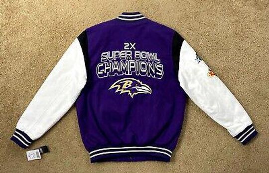 Baltimore Football Ravens Baseball Jacket, (Not Leather)
