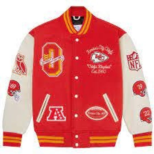 Kansas City Football Chiiefs Baseball Jacket, (Not Leather)