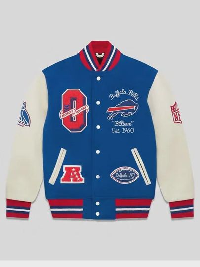 Buffalo Football Biills Baseball Jacket, (Not Leather)