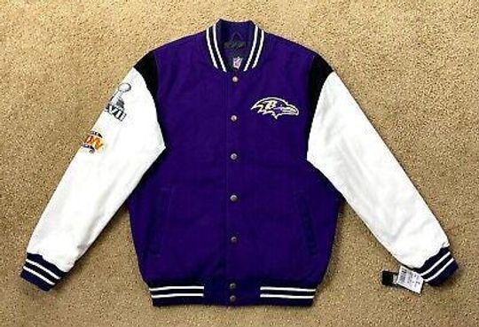 Baltimore Football Ravens Baseball Jacket, (Not Leather)