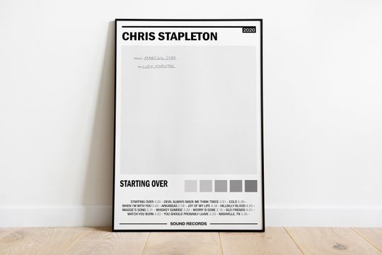 Chris Stapleton - Starting Over - Album Poster