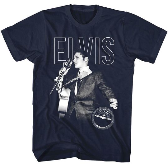 Elvis Presley on the Mic Adult T-Shirt