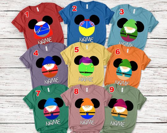 Seven Dwarfs Shirts, Seven Dwarfs, Disney Group Shirts