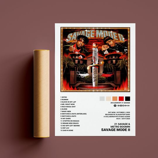 21 Savage & Metro Boomin Poster / Savage Mode II Poster