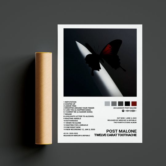 Post Malone Poster / Twelve Carat Toothache Poster