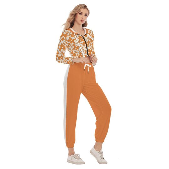 Women's Crop Hoodie Sports Set