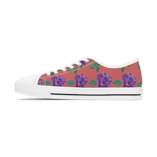 Women's Floral Print Low Top Sneakers