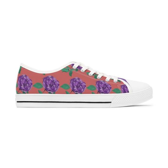 Women's Floral Print Low Top Sneakers