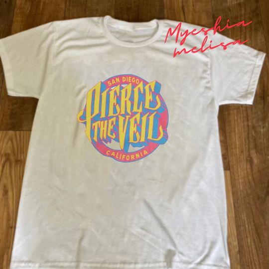 Pierce The Veil Circle California White T-Shirt