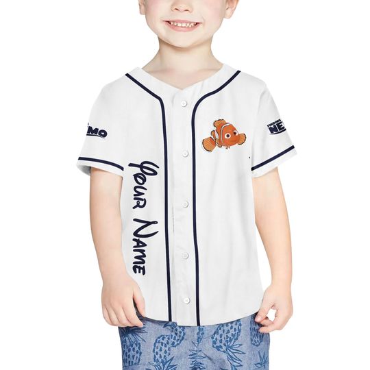 Personalized Disney Finding Nemo Swimming, Disney Baseball Jersey Sports