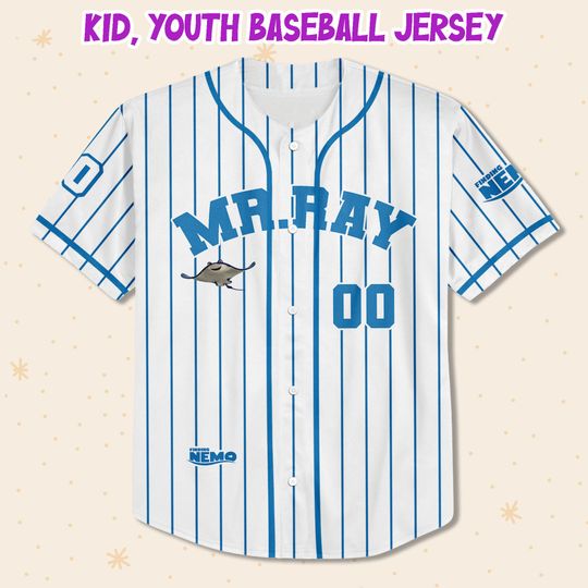 Personalize Finding Nemo Ray Funny Life Jersey, Disney Baseball Jersey