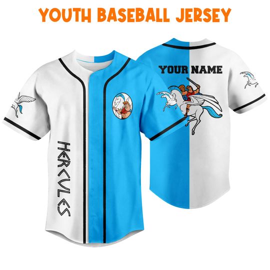 Personalize Hercules and Pegasus Jersey, Disney Baseball Jersey Sports