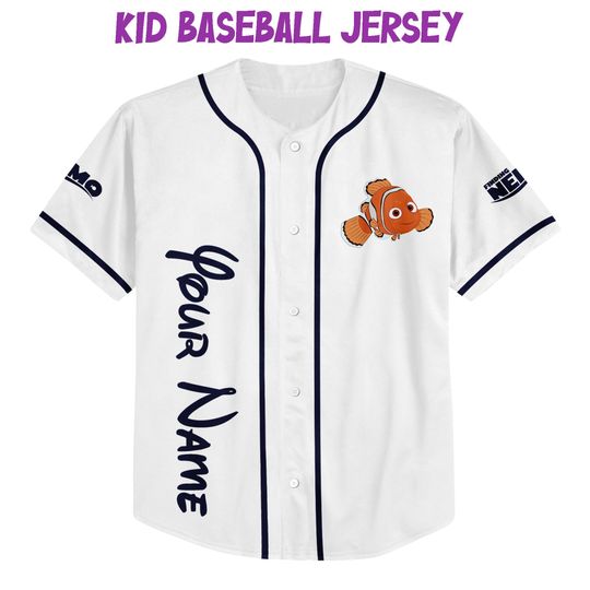 Personalized Disney Finding Nemo Swimming, Disney Baseball Jersey Sports