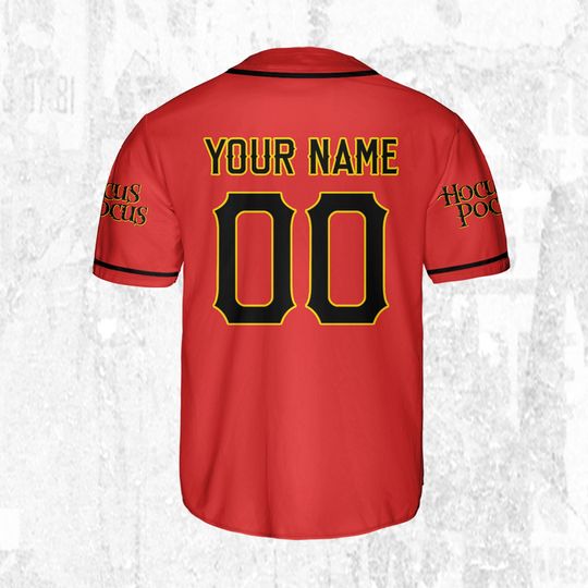 Personalized Hocus Pocus Skeleton Coffee Red Jersey, Disney Baseball Jersey