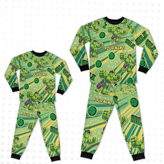 Custom Heroes Avengers Hulk Vandalism Pajamas, Heroes Marvel, Party Gift