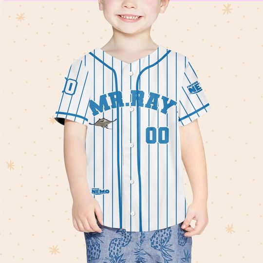 Personalize Finding Nemo Ray Funny Life Jersey, Disney Baseball Jersey