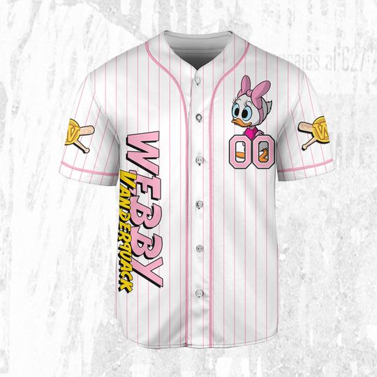 Custom Ducktales Webby Classic Binding Jersey, Disney Baseball Jersey Sports
