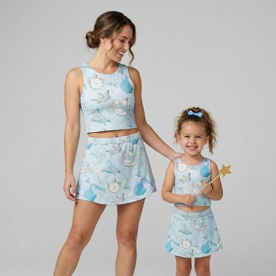 Enchanted Fairytale Mommy and Me Activewear, Hand Drawn Cinde Carriage Outfit, Mother's Day Gift 2026, runDisney Princess Gear