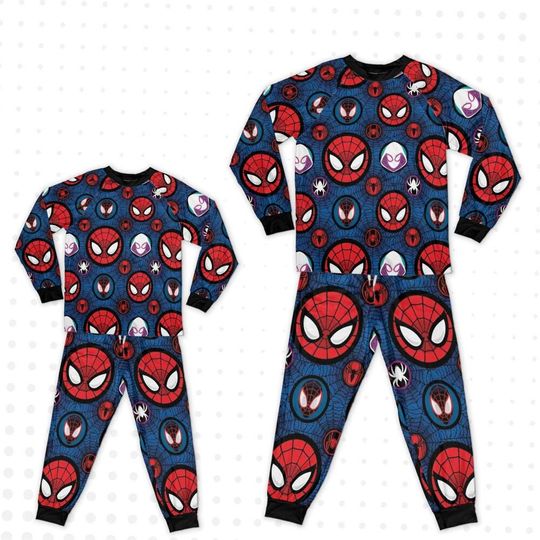 Spidey Kid Pajamas, Spider man Pajamas Set, Hero Pajamas, Party Gift