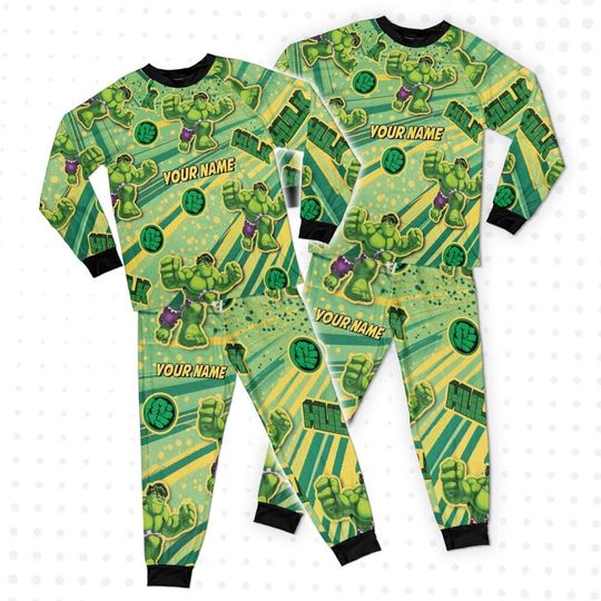 Custom Heroes Avengers Hulk Vandalism Pajamas, Heroes Marvel, Party Gift