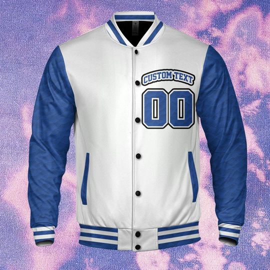 AJ 12 Blueberry Unisex Varsity Jacket, Paranoia BER Varsity Custom, Personalized Varsity Jacket
