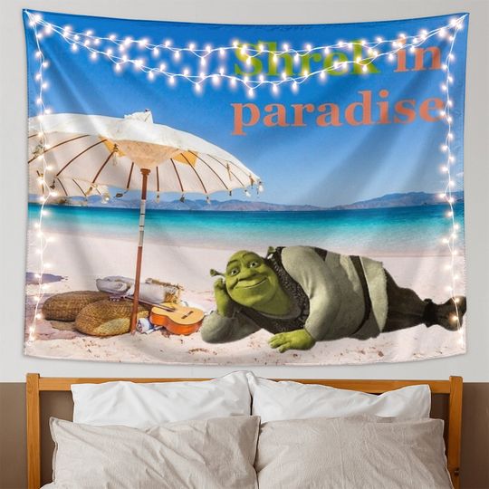Funny Meme Tapestry Shrek Tapestry, Wall Hanging Poster Backdrop Party Decor