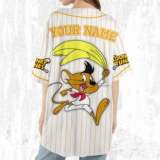 Custom Looney Tune Speedy Gonzales Simple Baseball, Baseball Team Outfit, Gift for Space Jamz Fans, Tune Squad Jersey, Family Jersey