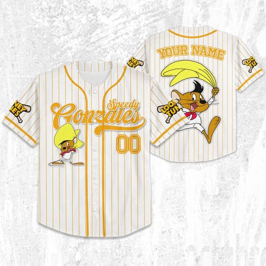 Custom Looney Tune Speedy Gonzales Simple Baseball, Baseball Team Outfit, Gift for Space Jamz Fans, Tune Squad Jersey, Family Jersey