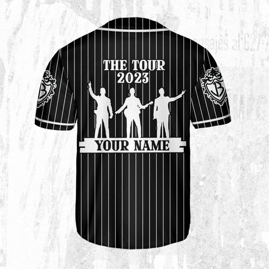 Personalized Jonas Brothers The Tour 2023 Black, Custom Baseball Jersey Shirt