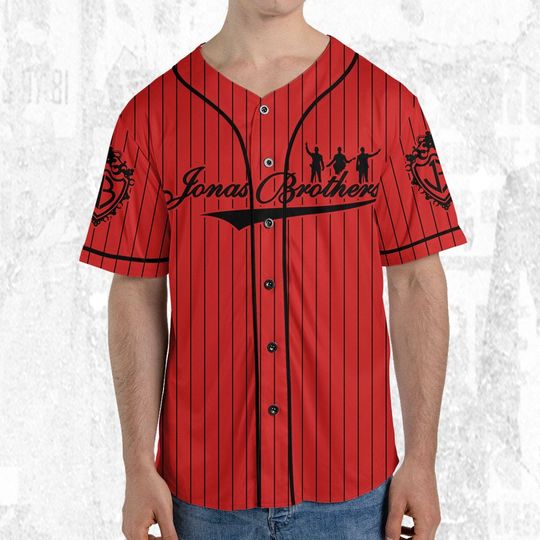 Jonas Brothers Sucker Red, Custom Baseball Jersey Shirt