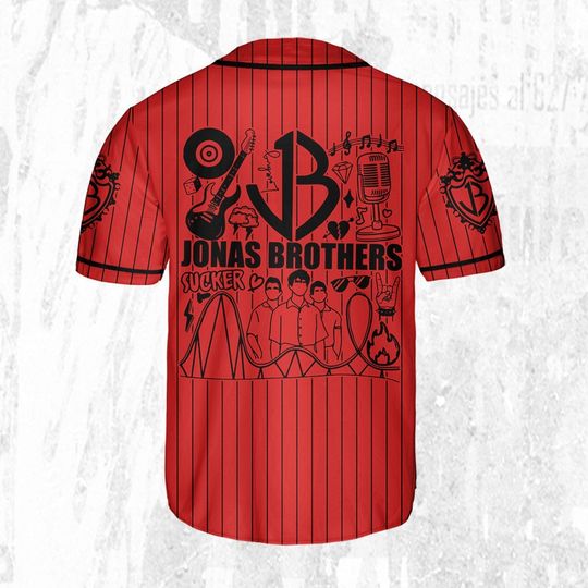 Jonas Brothers Sucker Red, Custom Baseball Jersey Shirt
