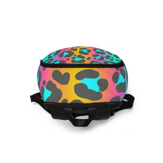 Groovy Cheetah Print Fabric Backpack