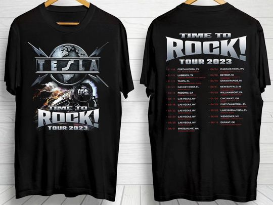 TESLA Time To Rock! Tour 2023 Tour T-Shirt