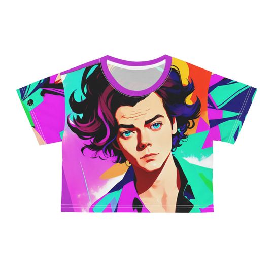 Harry T-Shirt Cute Crop Tops | Cropped Graphic Tee | Pop Art Tshirt