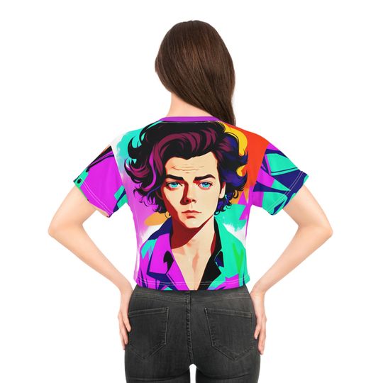Harry T-Shirt Cute Crop Tops | Cropped Graphic Tee | Pop Art Tshirt