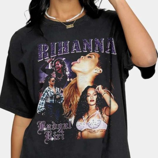 Rihanna Vintage Graphic Tshirt - Rihanna  Badgal Vintage Graphic Tee