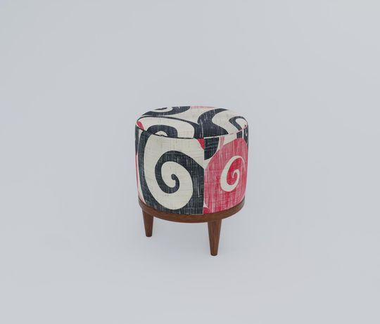 Modern & Artistic Round Ottoman - Versatile & Elegant Bench